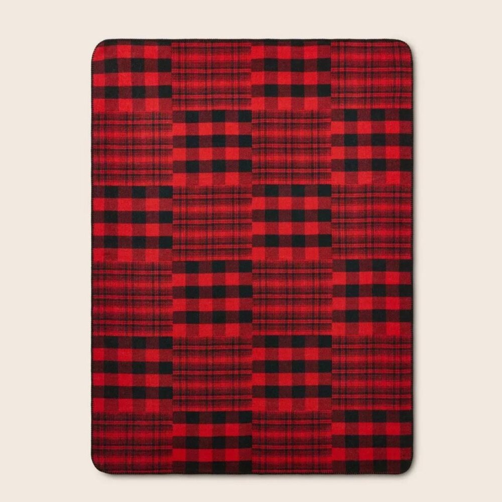 NWT Woolrich x Target Patchwork Plaid Buffalo Check Throw Blanket